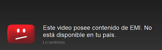 video youtube disponible para tu país