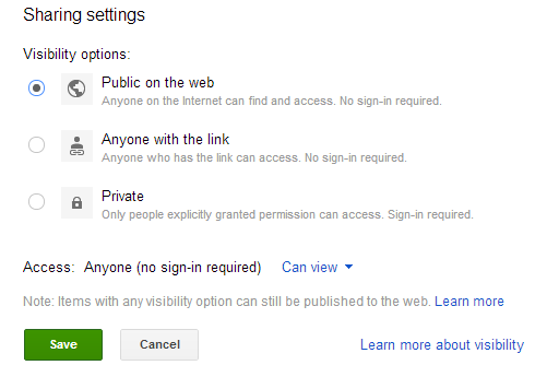 google drive hosting web