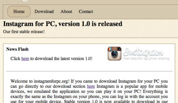 instagram pc