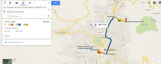 Google Transit metro medellin